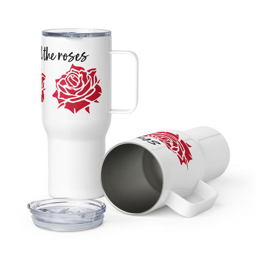 Stop and smell the roses travel mug