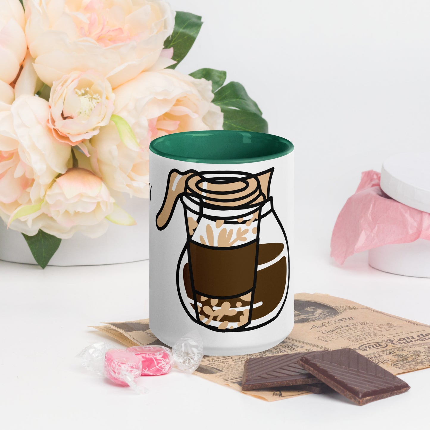 Mug For Coffee Lover With Color Inside