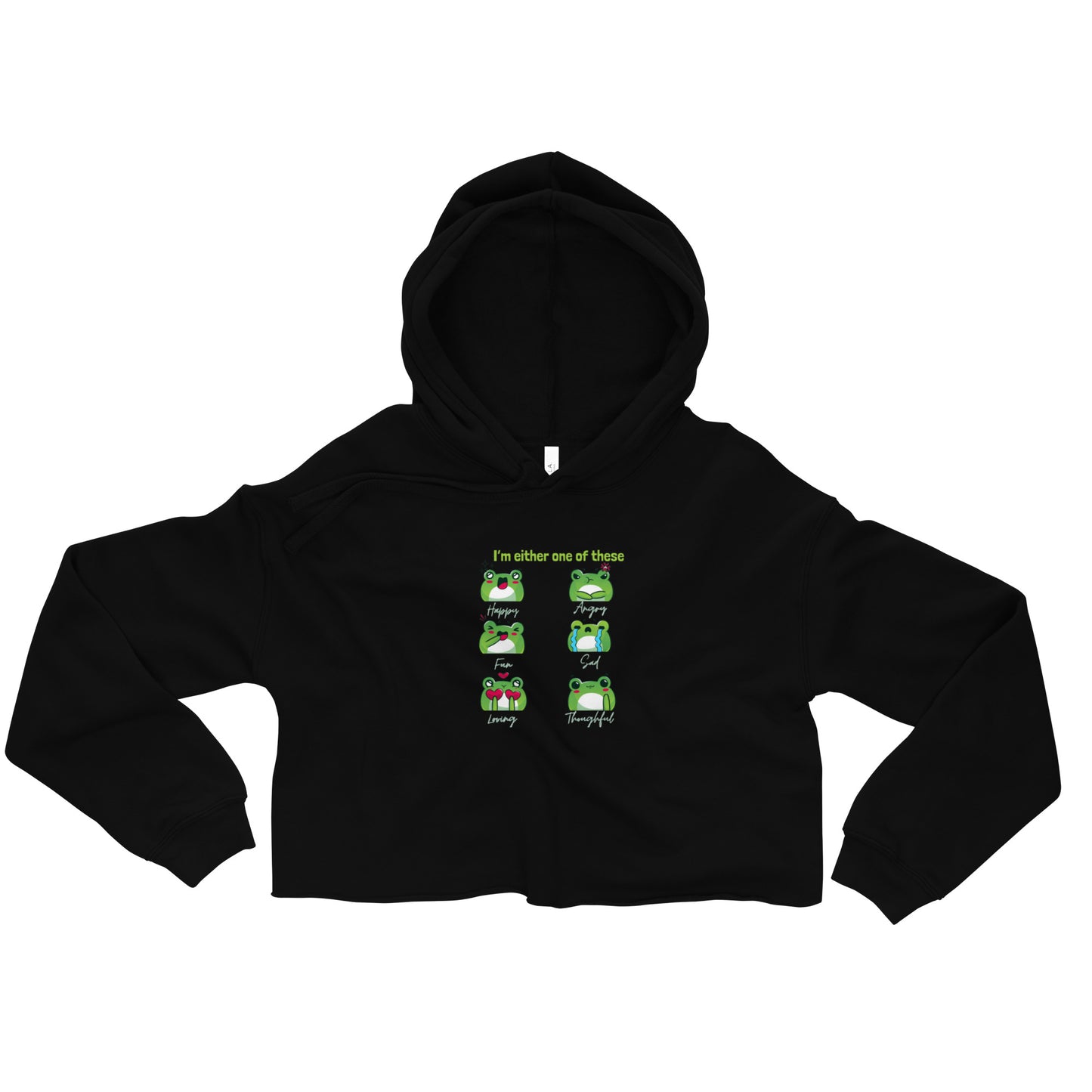 Frog Feelings Crop Hoodie