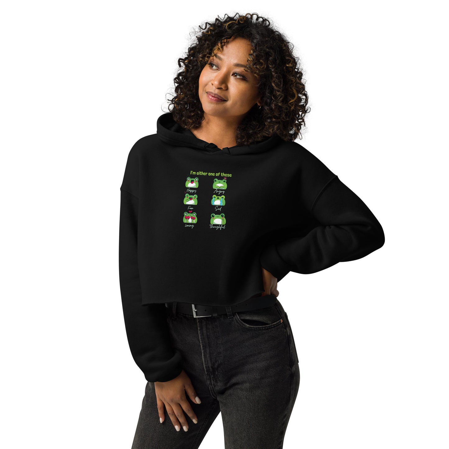 Frog Feelings Crop Hoodie