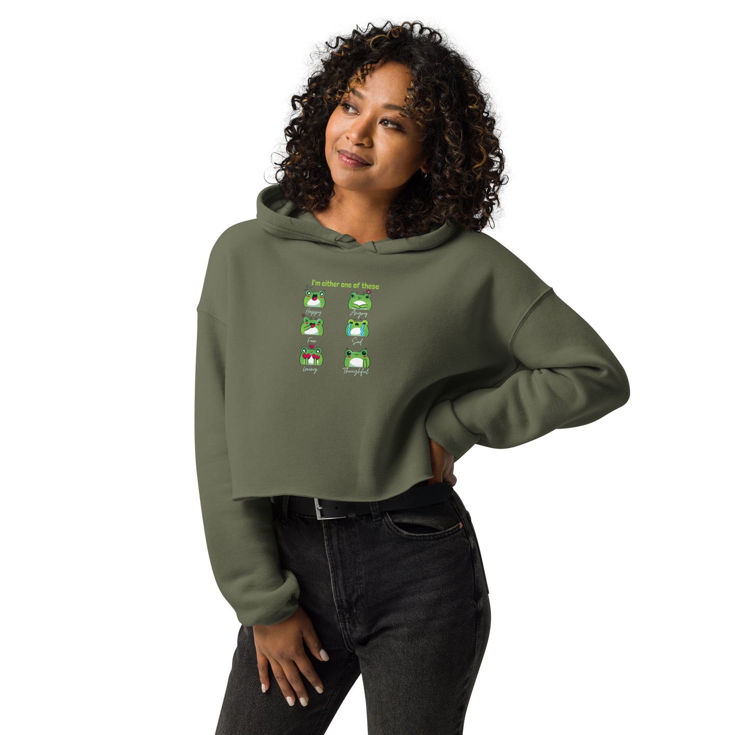 Frog Feelings Crop Hoodie