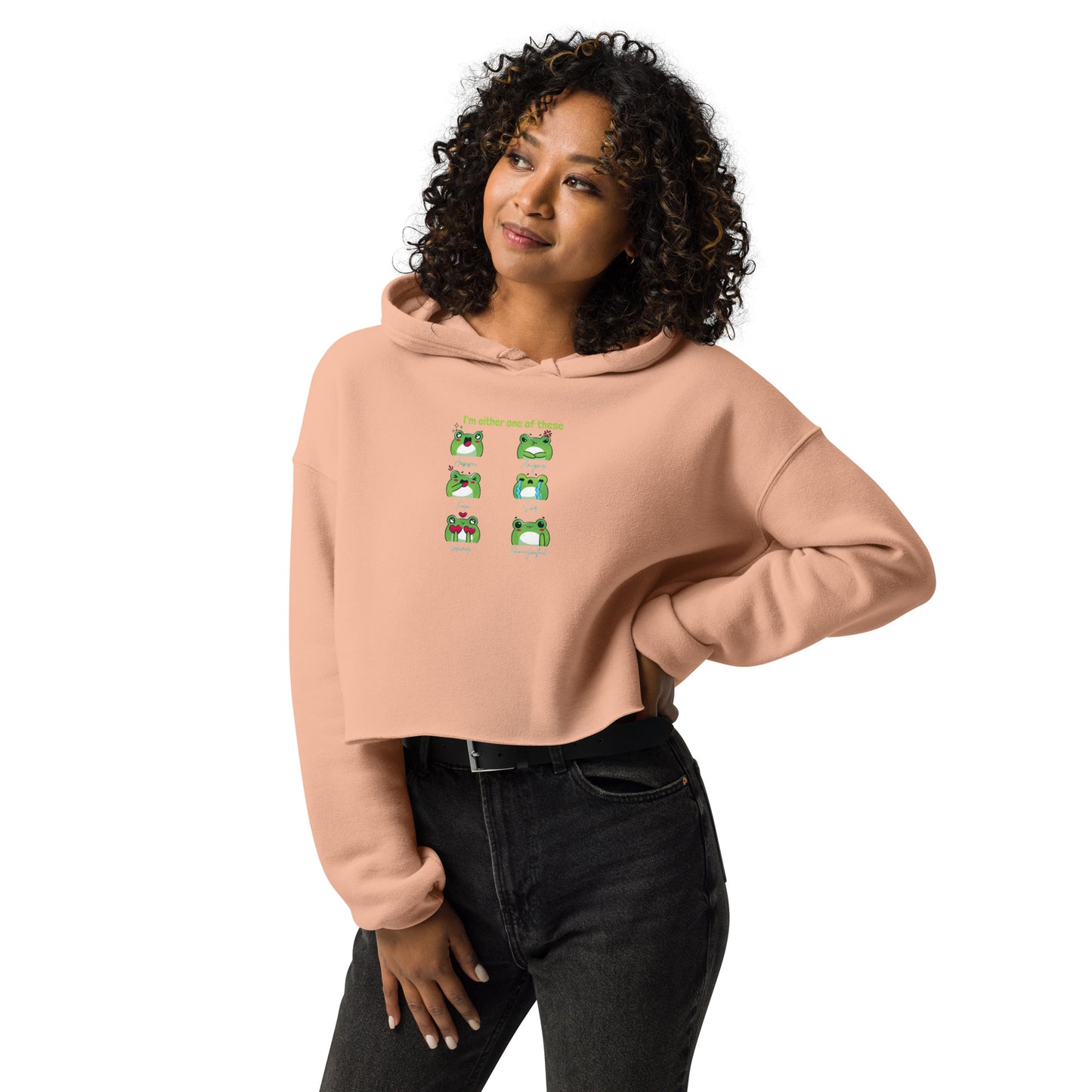 Frog Feelings Crop Hoodie