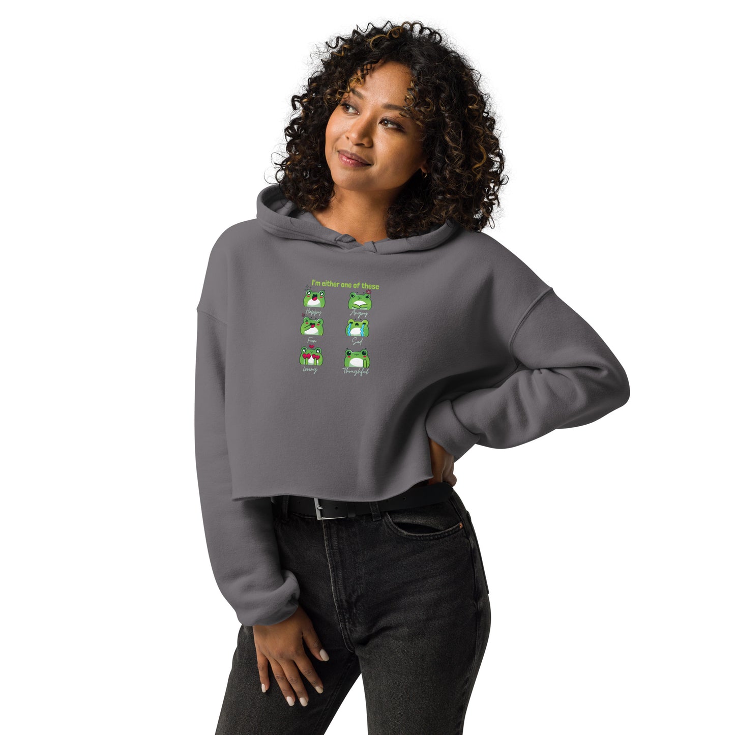 Frog Feelings Crop Hoodie